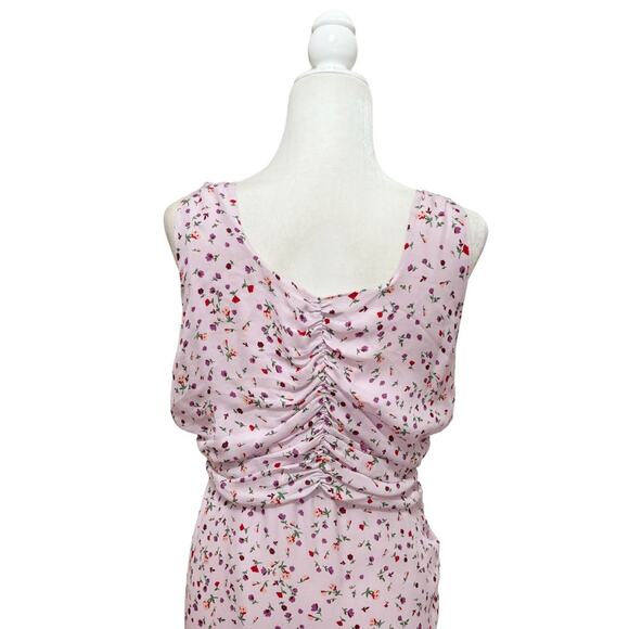 NICHOLAS Floral Drape Front Silk Maxi Dress 14 Purple - Picture 6 of 10